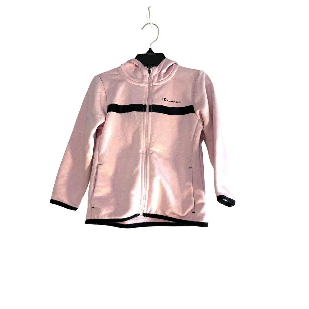 Champion Girls Hoodie Pink Full Zip Pockets Size 3T
